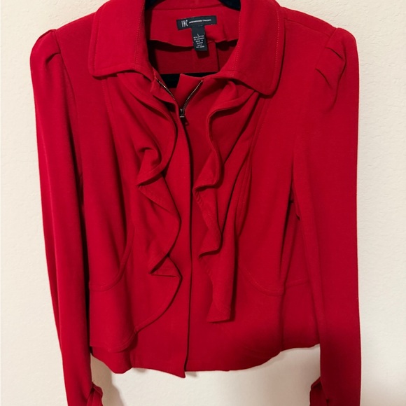 Red Radiance | INC Ruffle Blazer - Picture 5 of 14